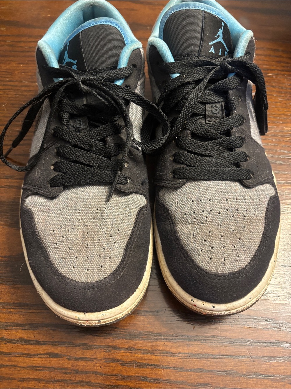 Nike Air Jordan 1 Low SE Crater Grey Black University Blue US 7 DM4657-004